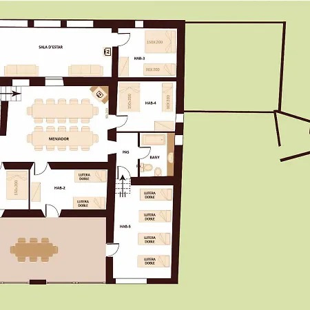 Masia Grupos Con Piscina Privada-28 Pax Жирона