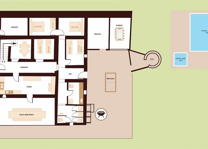 Lodge Masia Grupos Con Piscina Privada-28 Pax Gerona